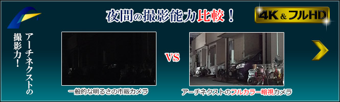 カラーの暗視撮影で証拠収集