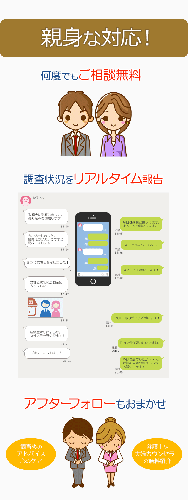 アフターケアも充実しております。